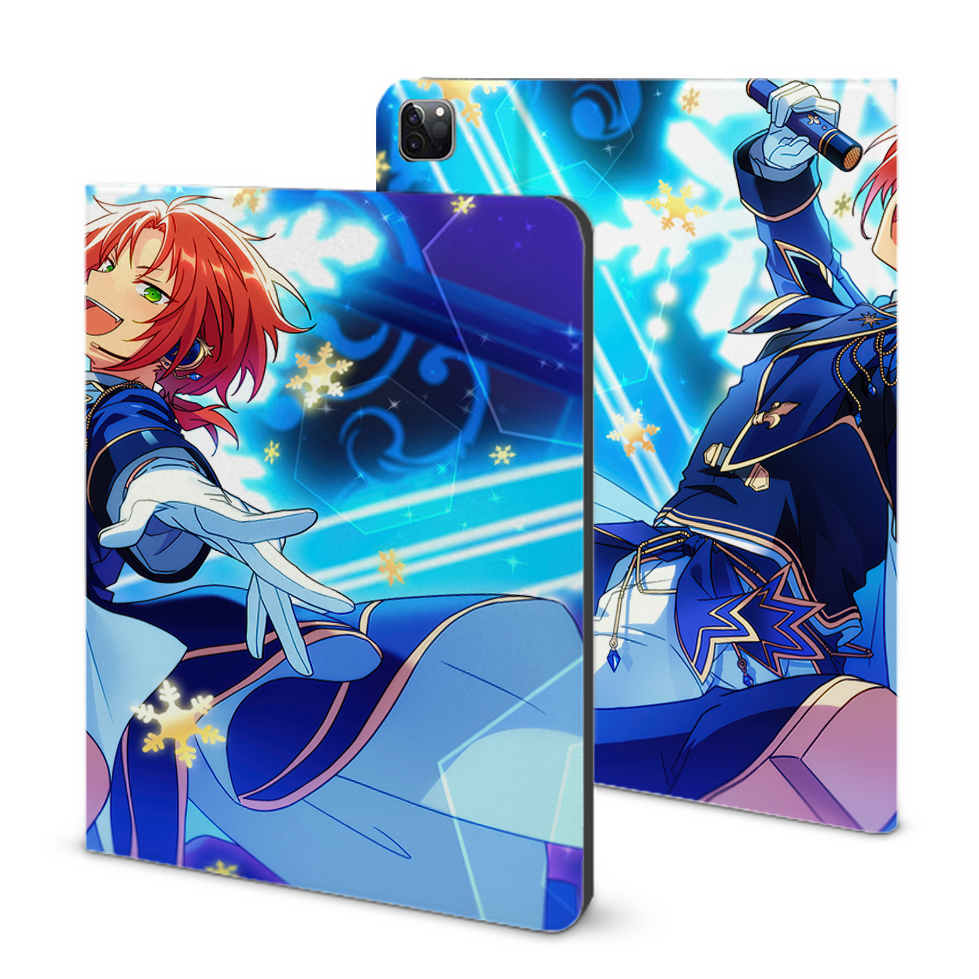 （画像用） あんさんぶるスターズ! Ensemble Stars IPad ケース ブック型 PUレザー TPU 耐衝撃 軽量 薄型 ペン収納なし 全面保護 IPad 各モデル対応